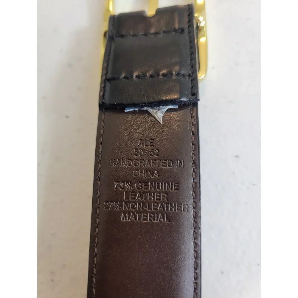 Ale Black Belt Genuine Leather Formal Business Career‎ Casual Men's Size 50